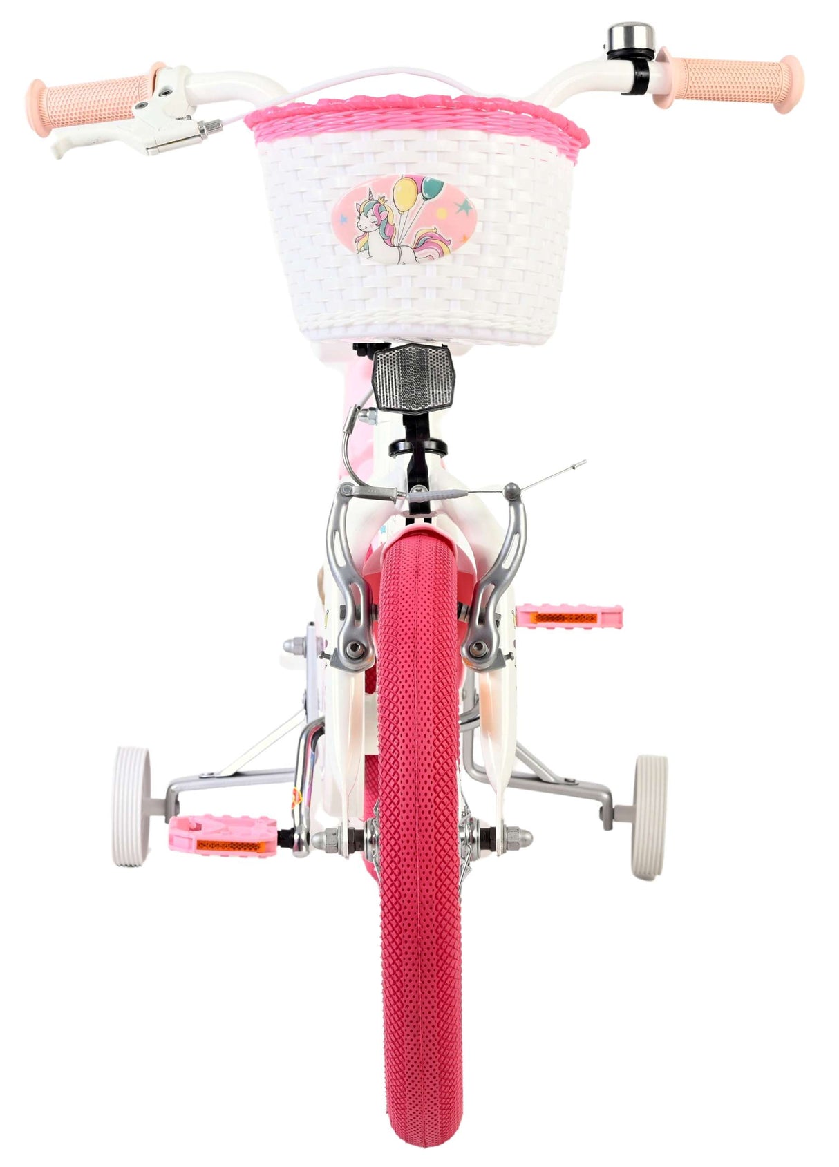 Vélo enfant licorne Volare - filles - 16 pouces - blanc