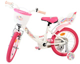 Vélo enfant licorne Volare - filles - 16 pouces - blanc