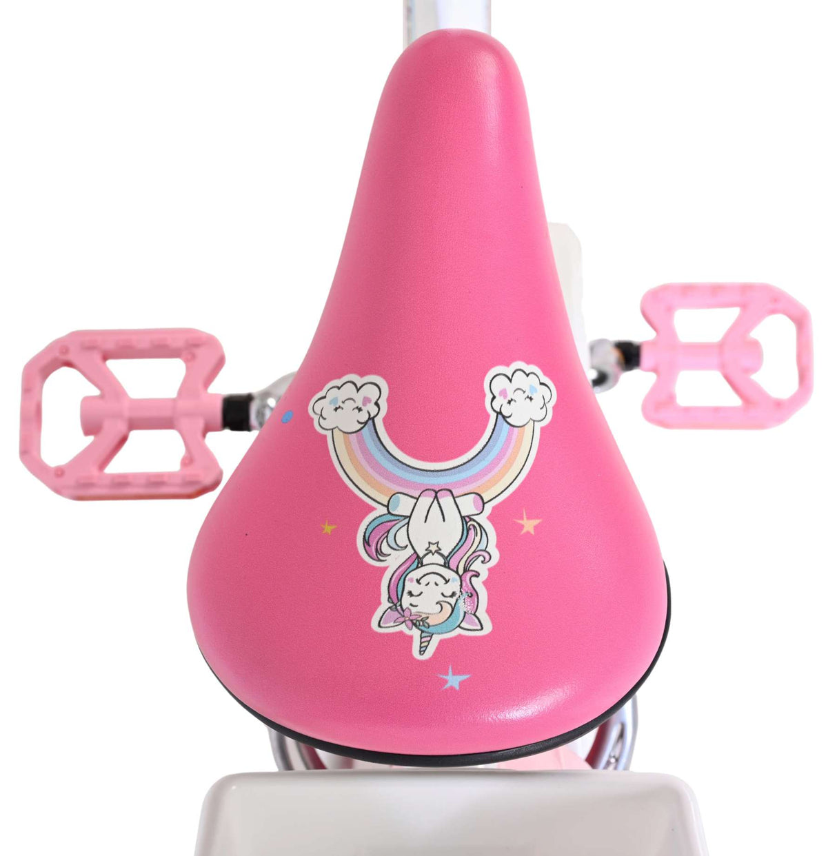 Vélo enfant Volare licorne - filles - 16 pouces - blanc - deux freins à main