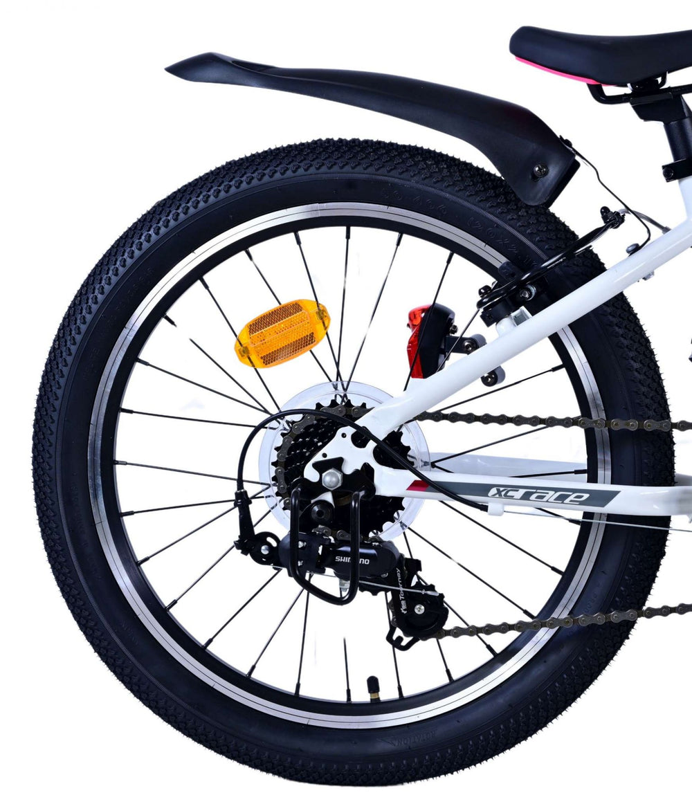 Volare XC Race Children's Bicycle - 20 pouces - 7 vitesses - Rose blanc