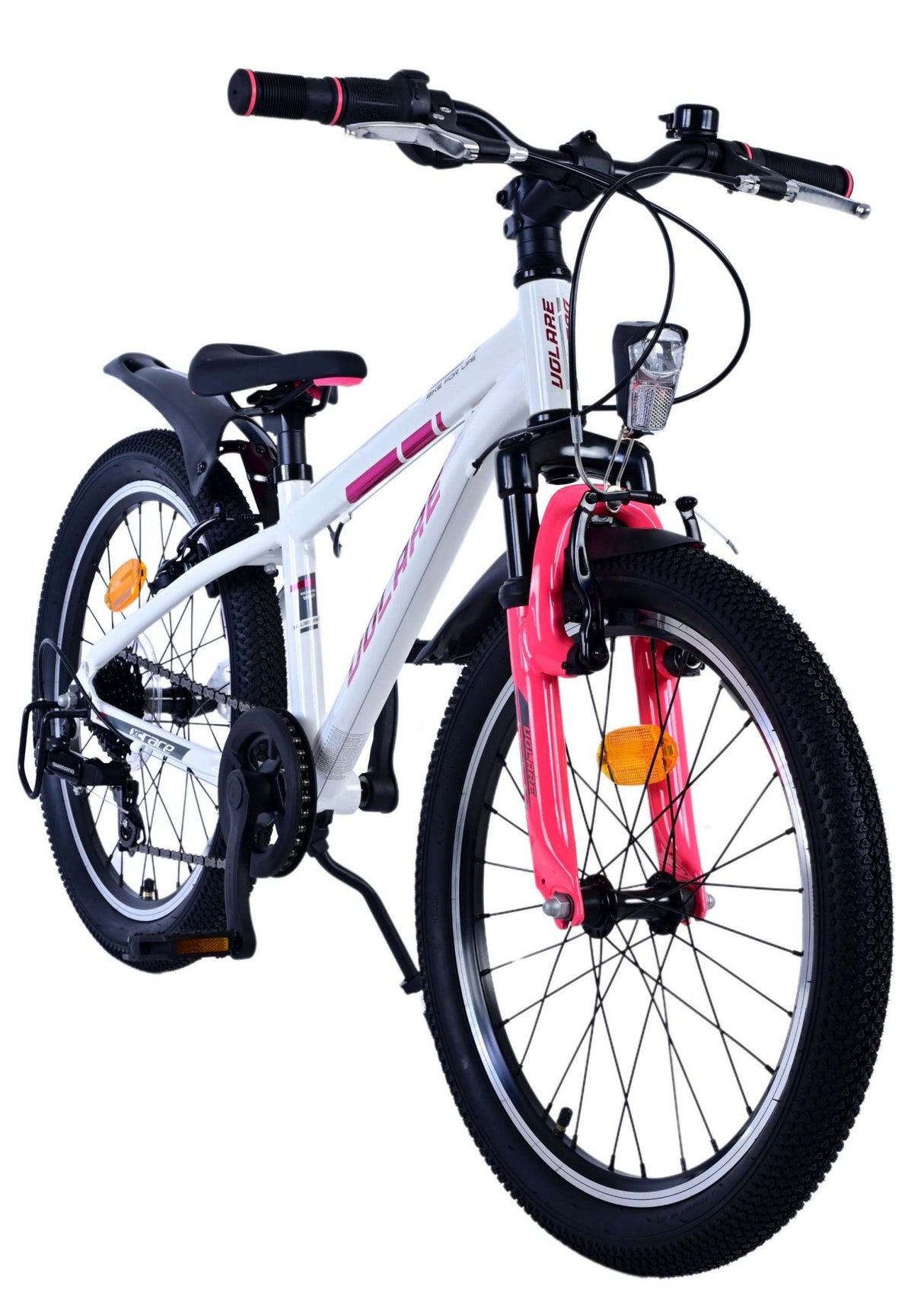 Volare XC Race Children's Bicycle - 20 pouces - 7 vitesses - Rose blanc