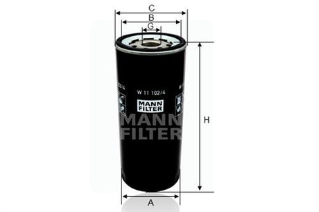 Filtre Mann filtre à huile hydraulique (nml)