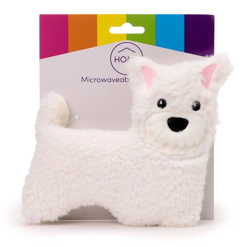 Pack chauffant pour micro-ondes pour chien Westie, blé lavande