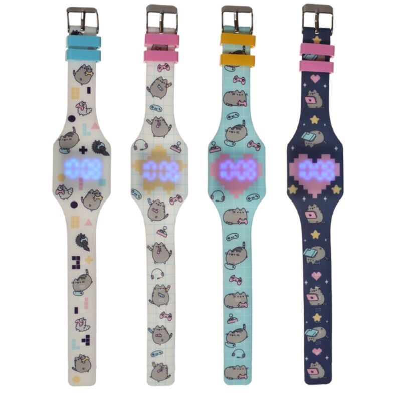 Montre numérique en silicone chat Pusheen