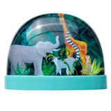 Grande boule à neige à paillettes animaux