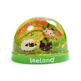 Grande boule à neige à paillettes irlandaise