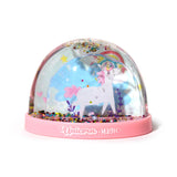 Boule à neige magique licorne à paillettes moyennes