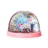 Boule à neige magique licorne à paillettes moyennes