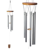 Carillon à vent en bois avec tubes métalliques 88cm