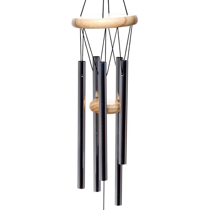 Carillon à vent en bois avec tubes métalliques 58cm