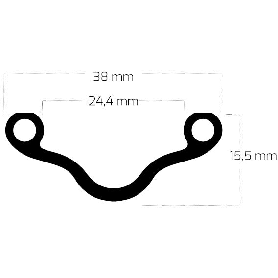 Rim 28 palčni 36G aluminija 13g črna