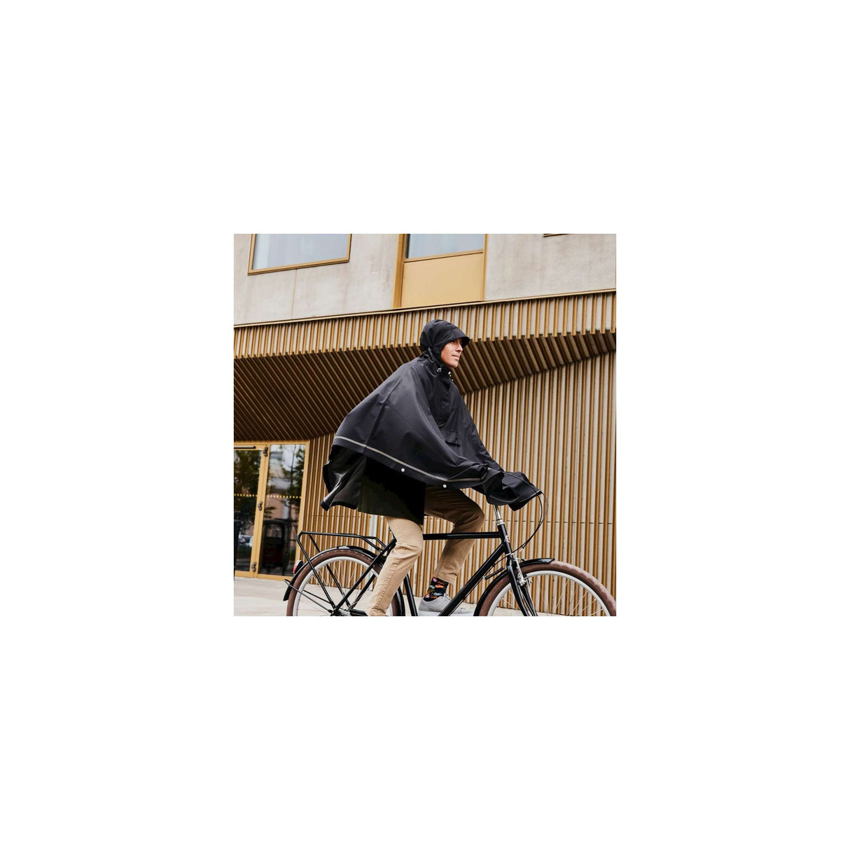 Weathergoods Suède Poncho Imbris Black S M