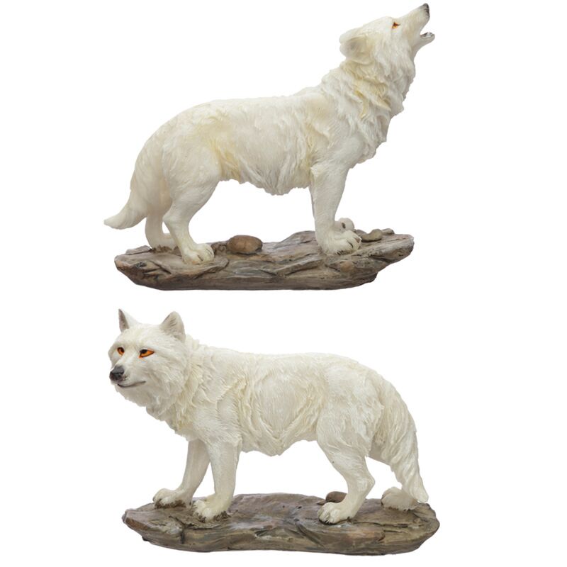 Statue du loup protecteur de l'esprit du nord de la nuit