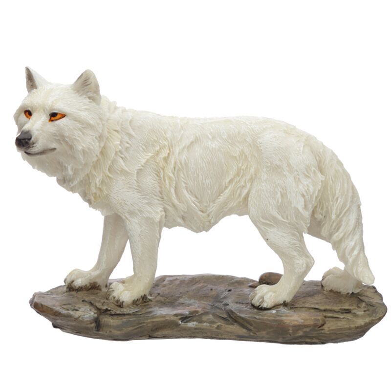 Statue du loup protecteur de l'esprit du nord de la nuit