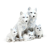 Famille de chiots loups
