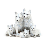 Famille de chiots loups