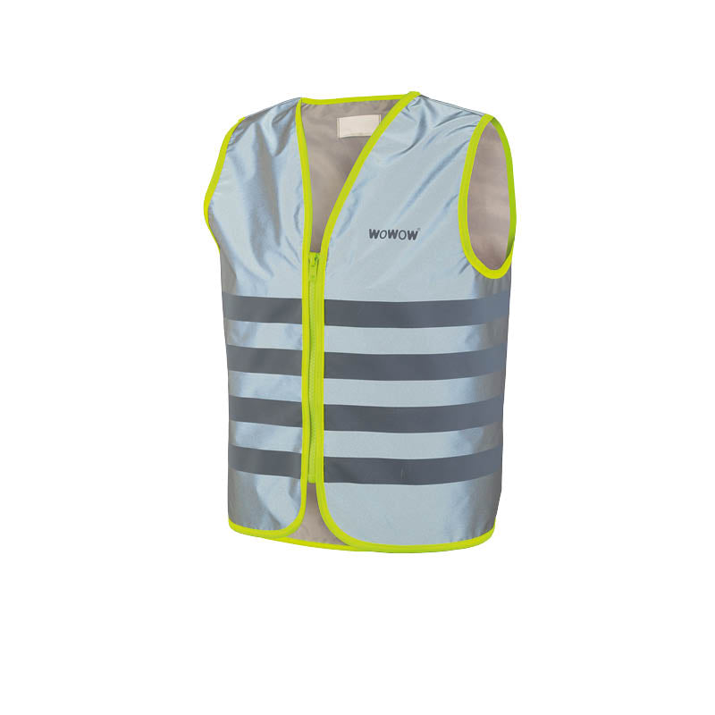 Wowow gilet pour enfants amusant entièrement réfléchissant jaune l