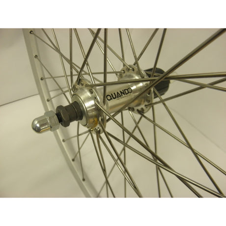 Roue arrière Roland 28-15 8-13 8 622 cass 7v axe plein zac-2000 argent