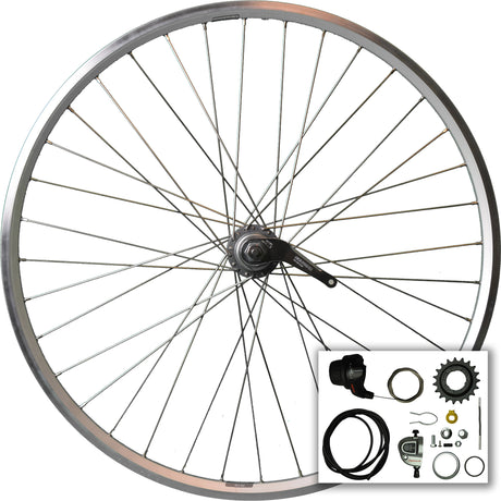 Roue arrière Roland 28 nexus 3s rn zac 2000 rayons inox argent