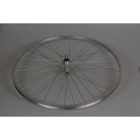 Roue arrière Roland 28 jante Beretta axe plein alu eco freewh. argent.