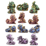 Figurines miniatures de bébés dragons en cristal
