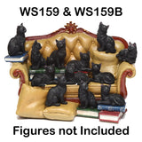 Présentoir canapé monde chat noir