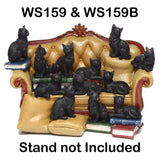 Figurines miniatures de chat noir