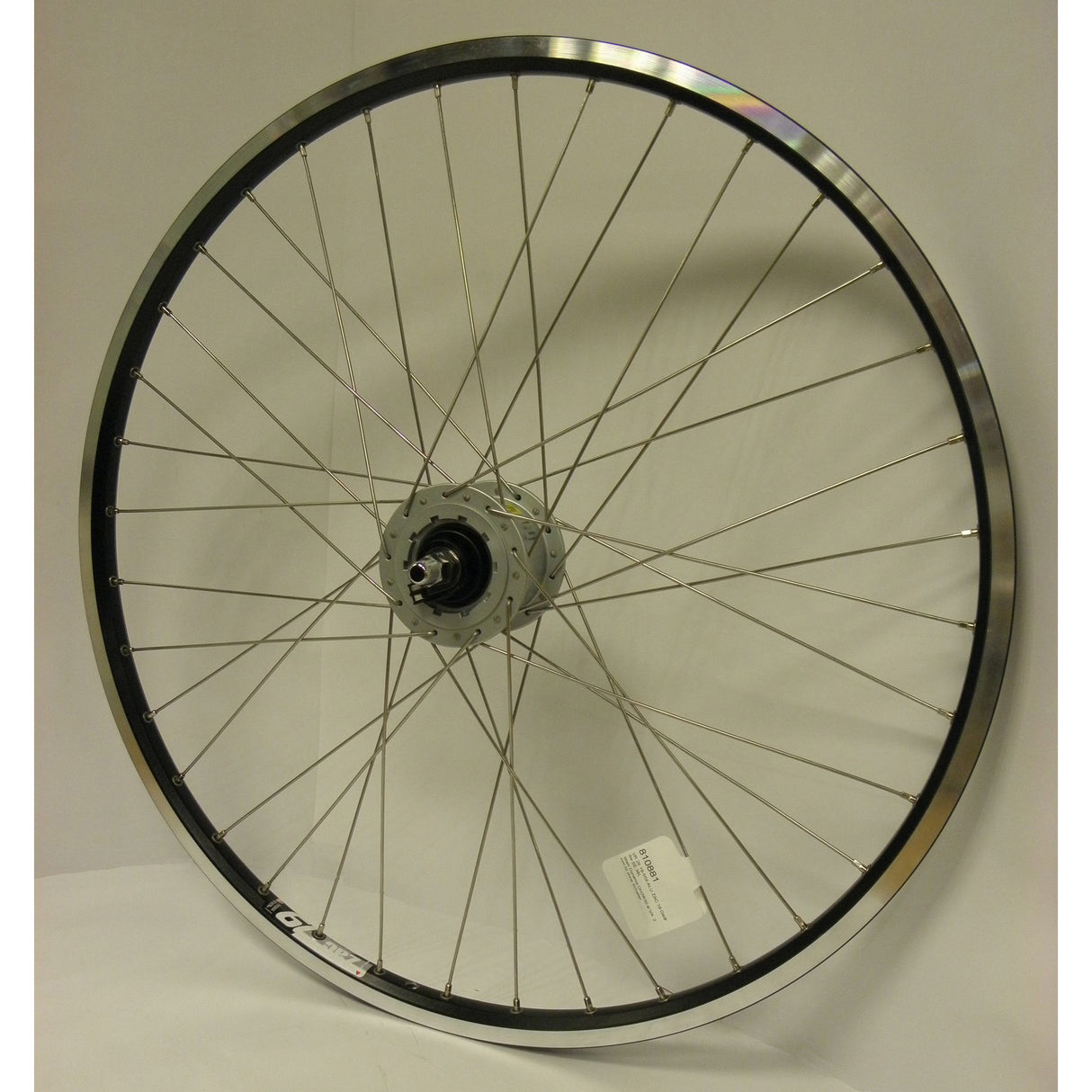 Roue avant Roland 26-1,75 559 zac19 moyeu noir dyn. frein à rouleaux sp.14 en acier inoxydable