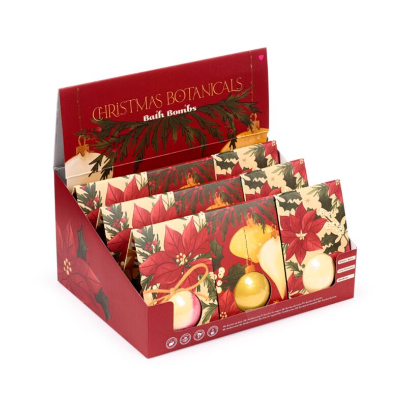 Coffret cadeau bombe de bain - plantes de Noël
