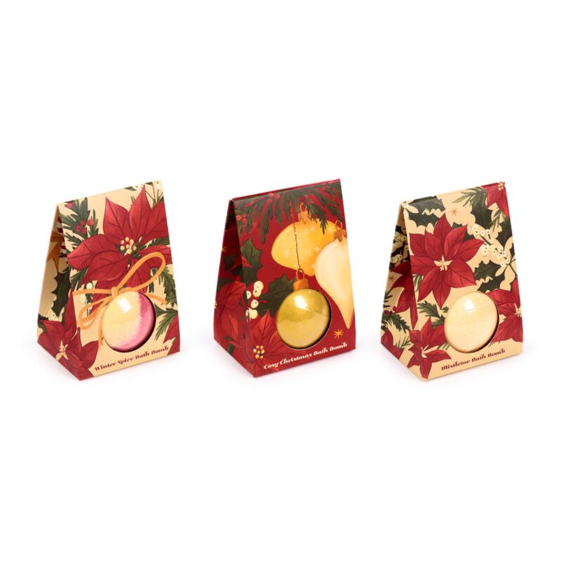 Coffret cadeau bombe de bain - plantes de Noël