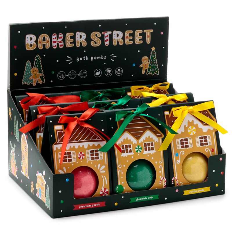 Coffret cadeau bombe de bain - Biscuits au pain d'épices de Noël