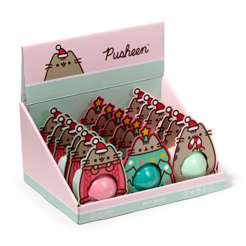 Noël Pusheen les bombes de bain pour chat dans une boîte cadeau