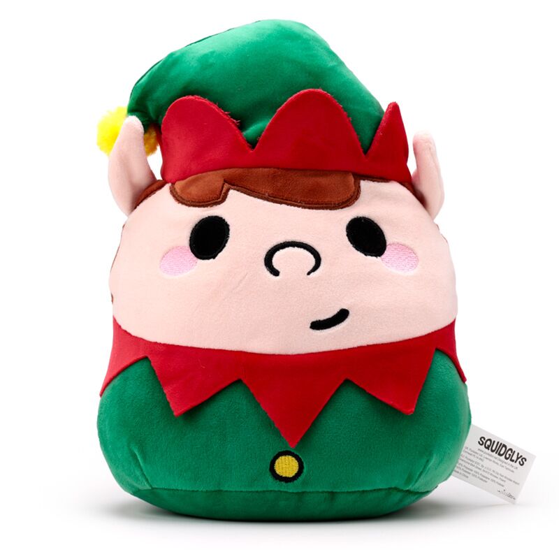 Peluche Squidglys Noël festif Austin l'elfe