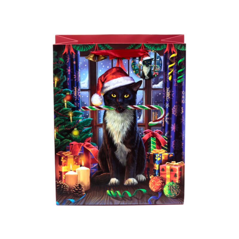 Lisa Parker sac cadeau chat Krampus de Noël grand