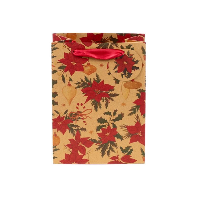 Plantes de Noël - sac cadeau moyen