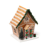 Décoration LED de maison de noël en pain d'épice