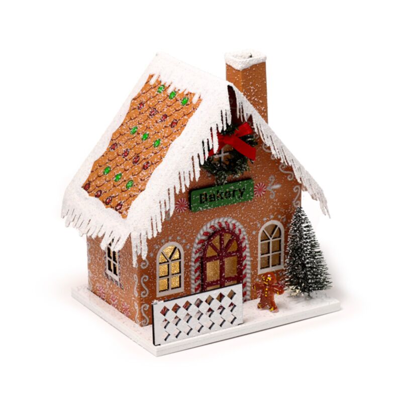 Décoration LED de maison de noël de boulanger de pain d'épice
