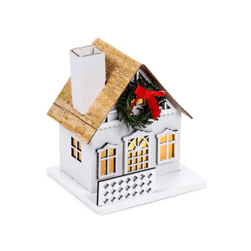 Couronne de noël au pays des merveilles d'hiver, décoration LED pour maison