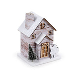 Décoration LED pour maison de Noël en bouleau argenté
