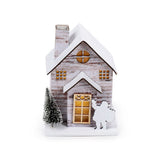 Décoration LED pour maison de Noël en bouleau argenté