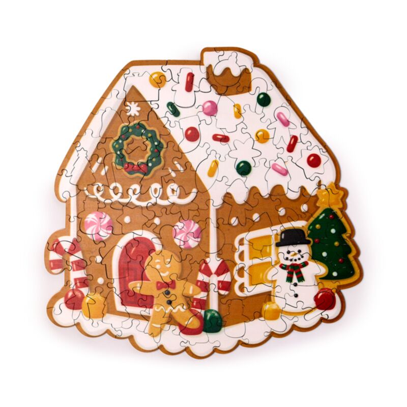 Puzzle de 130 pièces en pain d'épices de Noël Baker Street