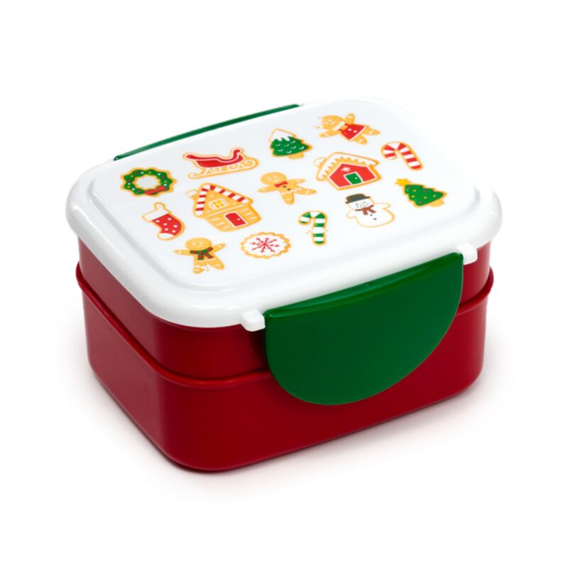 Boîte à bento avec pince à pain d'épices Baker Street de Noël