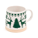 Mug conique en grès renne vert