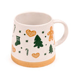 Tasse en grès conique bonhomme de pain d'épice