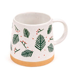 Tasse en grès conique aux baies de brindilles de pin