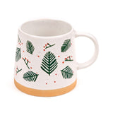 Tasse en grès conique aux baies de brindilles de pin