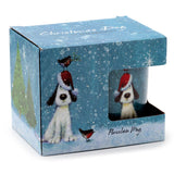 Jan Pashley Tasse en porcelaine chien Robin de Noël