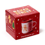 Ensemble de dessous de verre en porcelaine Baker Street de Noël