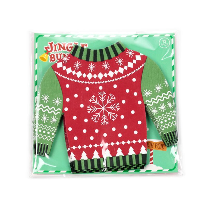 Pack pull de Noël de 12 serviettes de fête en papier 3 épaisseurs