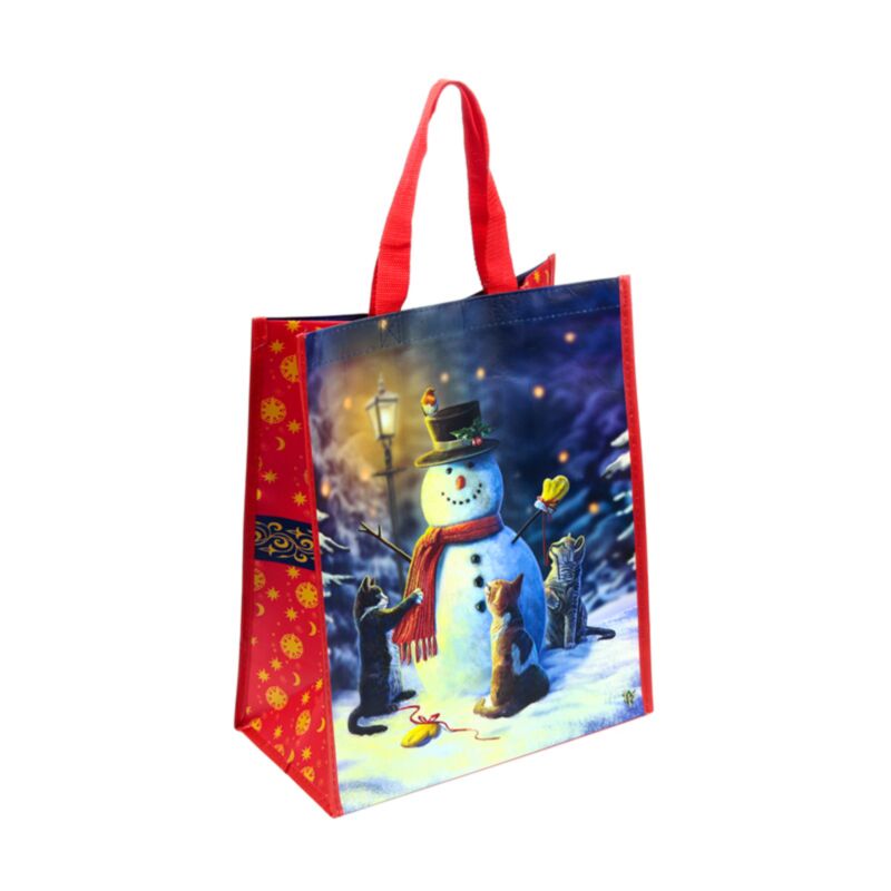Hoppe Lisa Parker Sac SR durable avec bonhomme de neige et chats de Noël